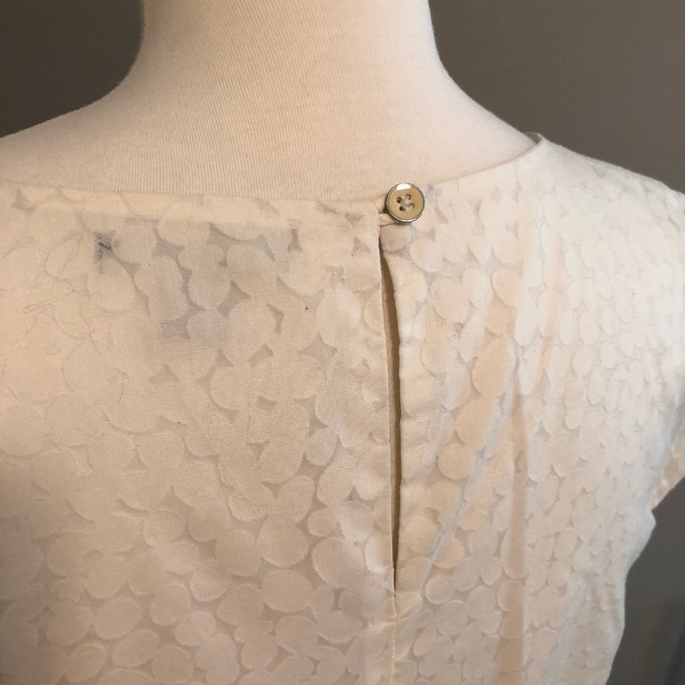 GAP Ivory Patterned Ruffle Hem Shift Dress - Picture 4 of 8